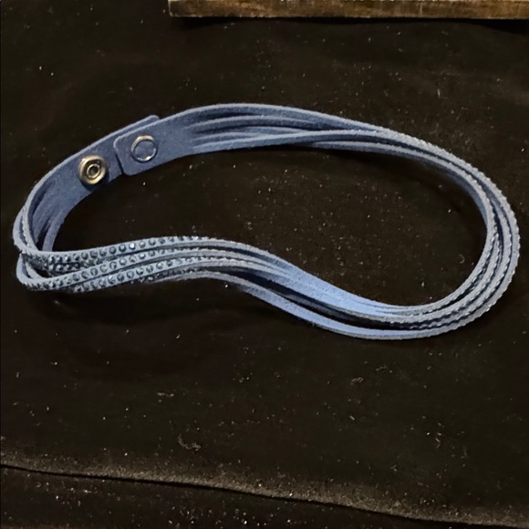 Blue Rhinestone Wrap Bracelet - Picture 3 of 5